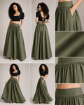 AVÉRA Flow Skirt — Olive